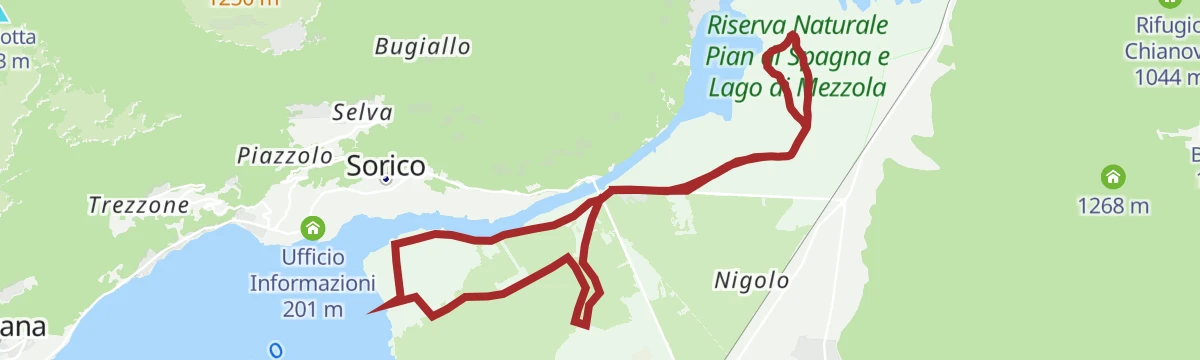 Route map: Cycling in a Nature Reserve between land and water